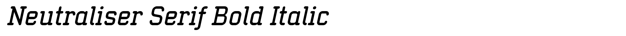 Neutraliser Serif Bold Italic image